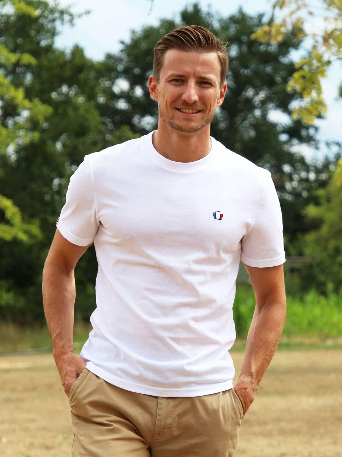 T-shirt made in France homme blanc - L'Authentique 3.0 - Tranquille Emile