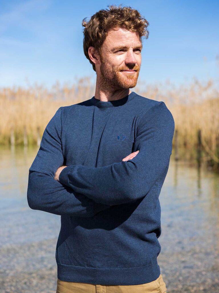 Pull made in France coton bio homme - La Marinière - Tranquille Emile